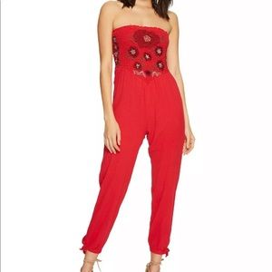 Free people Karan Smocked Jumpsuit